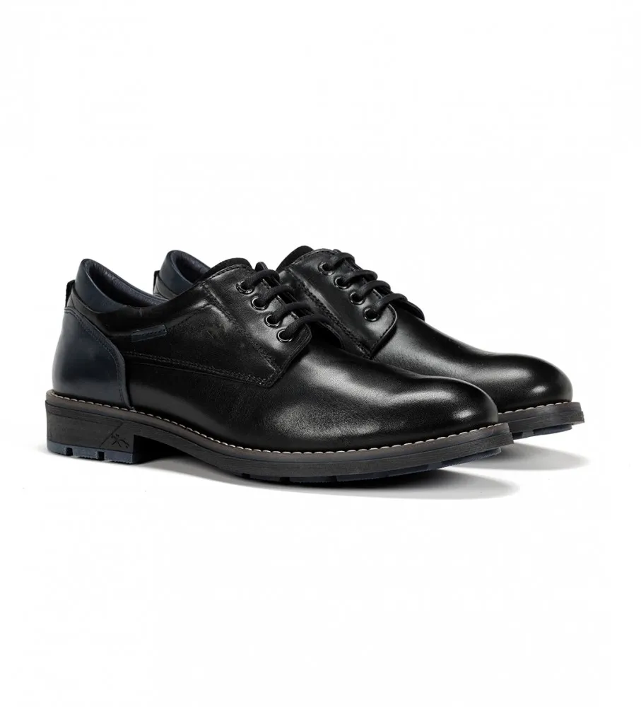 Zapatos de piel F1340 Negro