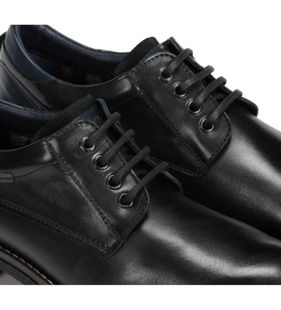 Zapatos de piel F1340 Negro