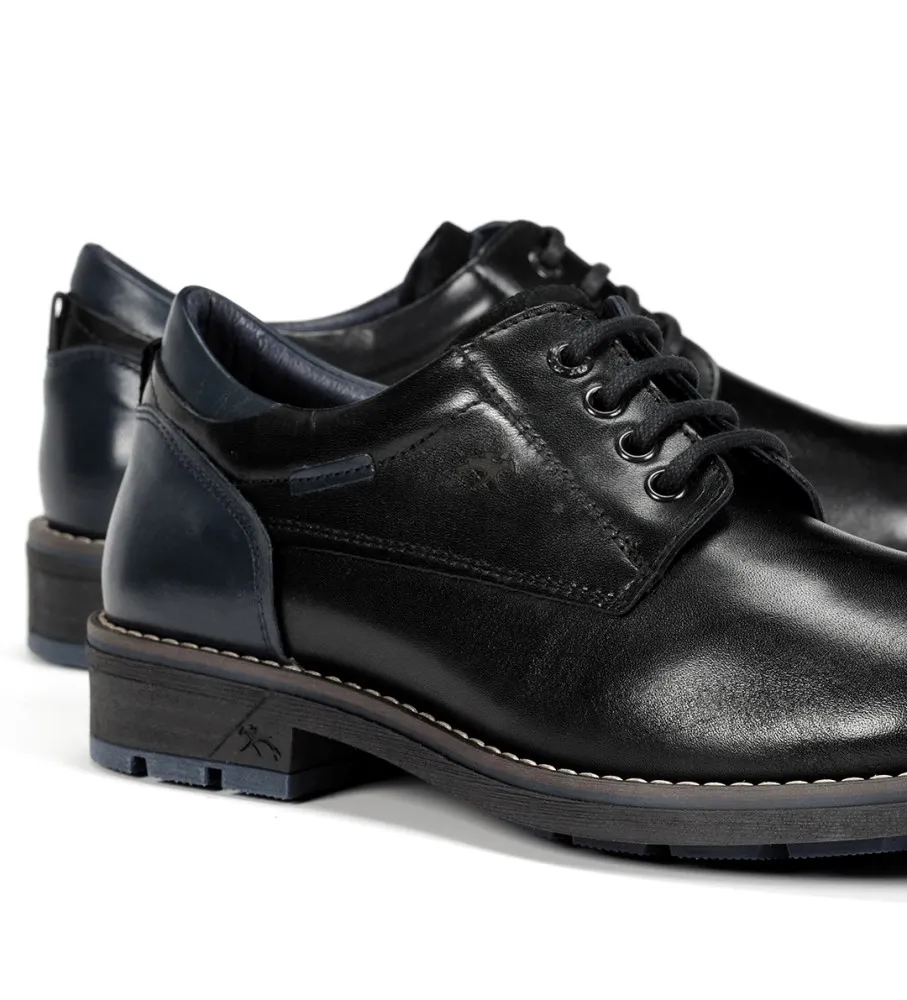 Zapatos de piel F1340 Negro