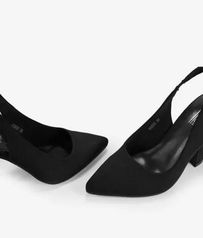 Zapatos de tacón acampanado negros 