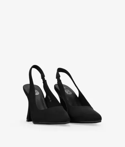 Zapatos de tacón acampanado negros 