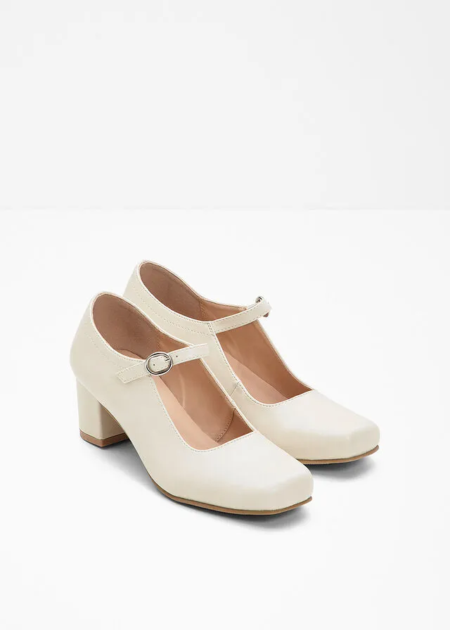 Zapatos de tacón Crema