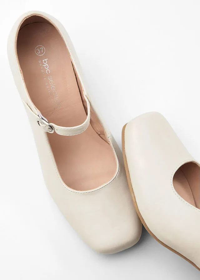 Zapatos de tacón Crema