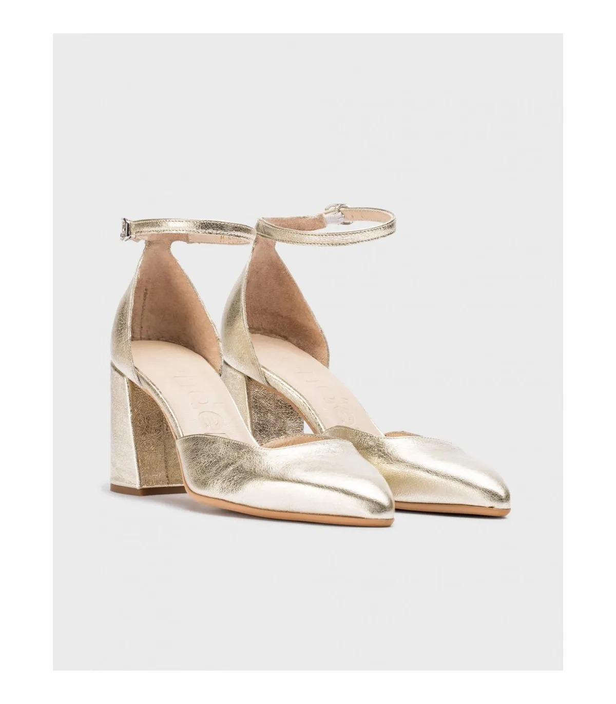Zapatos de tacón Fátima platino Metalizados