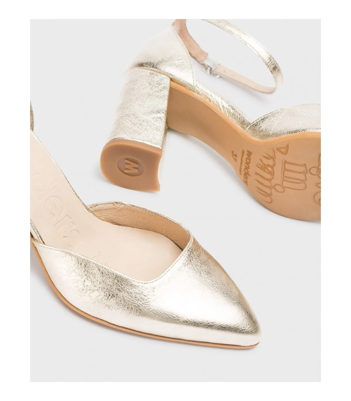 Zapatos de tacón Fátima platino Metalizados