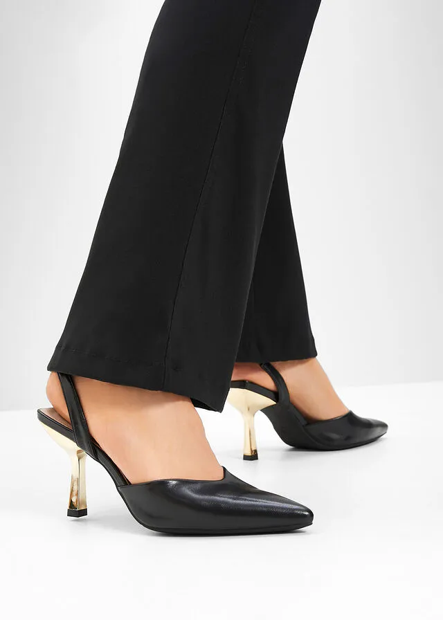 ZAPATOS DE TACóN NEGROORO