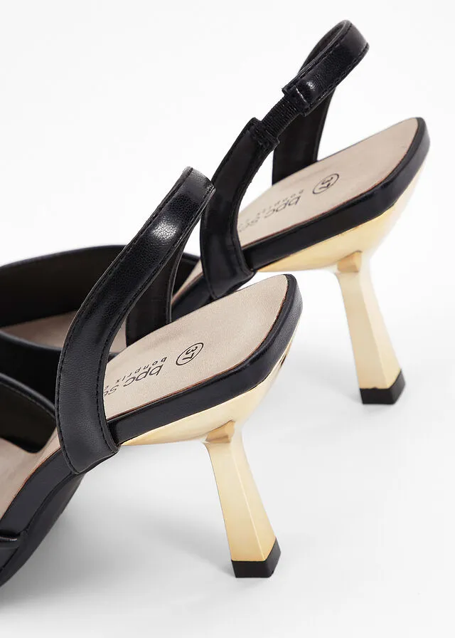ZAPATOS DE TACóN NEGROORO