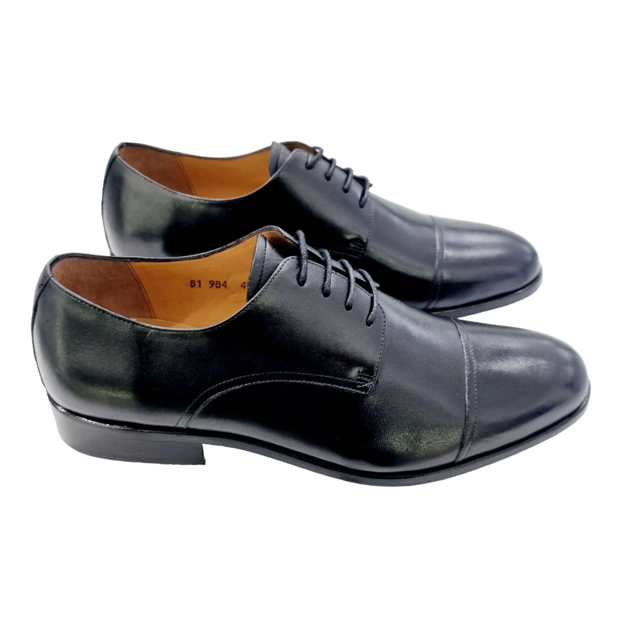 ZAPATOS DE VESTIR HOMBRE BLUCHER CON PUNTERA NEGRO