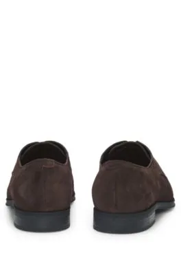 Zapatos Derby de ante con puntera