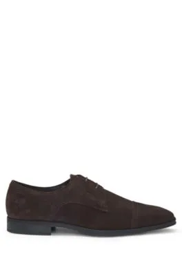 Zapatos Derby de ante con puntera