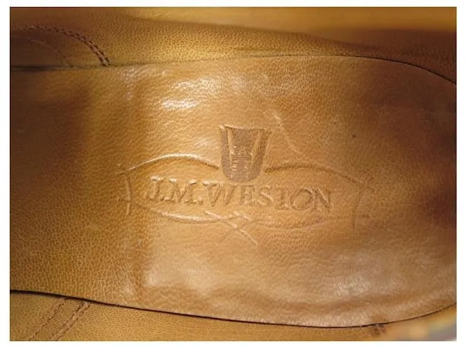 ZAPATOS JM WESTON 300 Richelieu 7D 41 zapatos de cuero marrón Castaño 