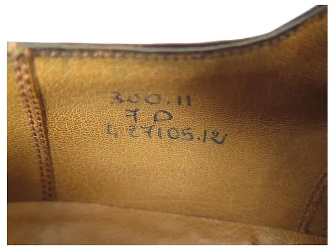ZAPATOS JM WESTON 300 Richelieu 7D 41 zapatos de cuero marrón Castaño 