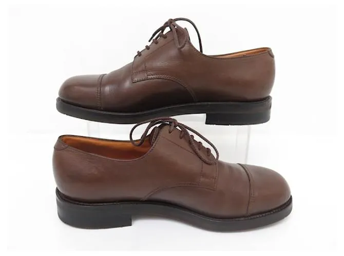 ZAPATOS JM WESTON 541 7.5E 41.5 ZAPATO DERBY PUNTERA DERECHA EN PIEL MARRÓN Castaño 