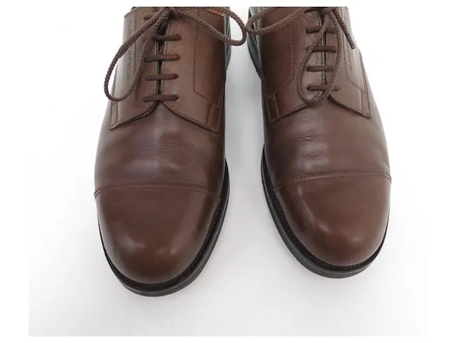 ZAPATOS JM WESTON 541 7.5E 41.5 ZAPATO DERBY PUNTERA DERECHA EN PIEL MARRÓN Castaño 