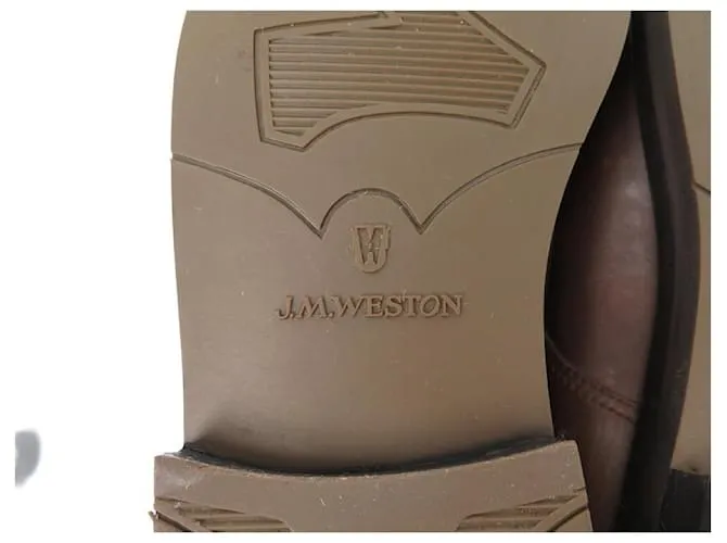 ZAPATOS JM WESTON 541 7.5E 41.5 ZAPATO DERBY PUNTERA DERECHA EN PIEL MARRÓN Castaño 