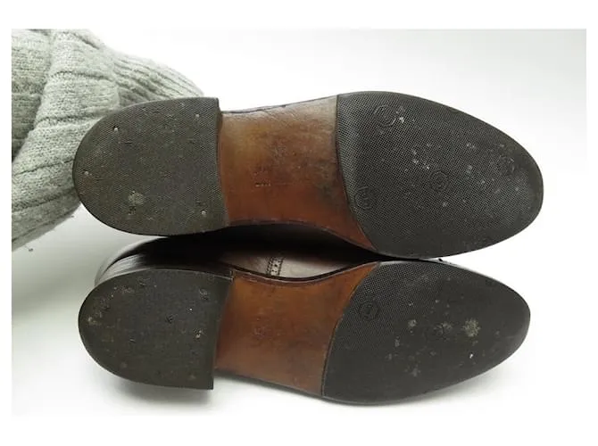 ZAPATOS JOHN LOBB SEYMOUR 37.5 ZAPATO PIEL MARRÓN PUNTERA FLORES Castaño 