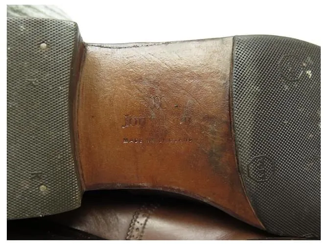 ZAPATOS JOHN LOBB SEYMOUR 37.5 ZAPATO PIEL MARRÓN PUNTERA FLORES Castaño 