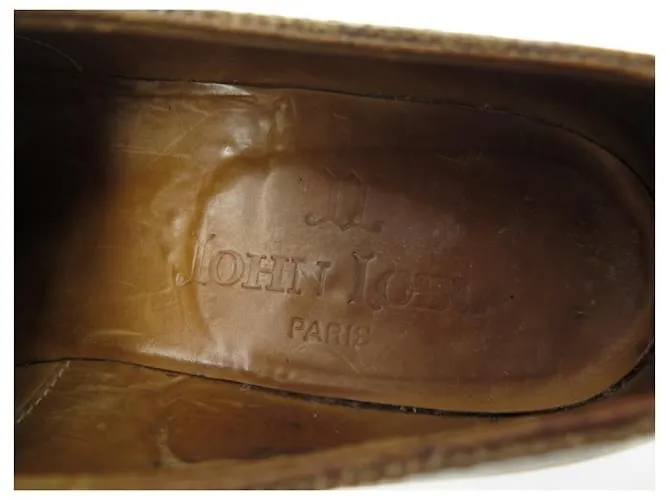 ZAPATOS JOHN LOBB SEYMOUR 37.5 ZAPATO PIEL MARRÓN PUNTERA FLORES Castaño 