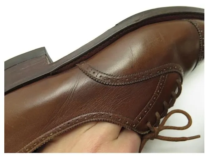 ZAPATOS JOHN LOBB SEYMOUR 37.5 ZAPATO PIEL MARRÓN PUNTERA FLORES Castaño 
