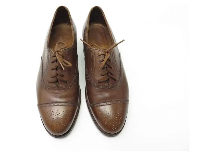 ZAPATOS JOHN LOBB SEYMOUR 37.5 ZAPATO PIEL MARRÓN PUNTERA FLORES Castaño 