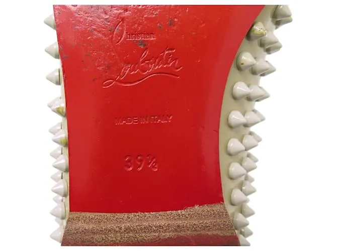 ZAPATOS MOCASÍN CON PUNTA DANDELION DE CHRISTIAN LOUBOUTIN 39.5 los zapatos de cuero Beige 