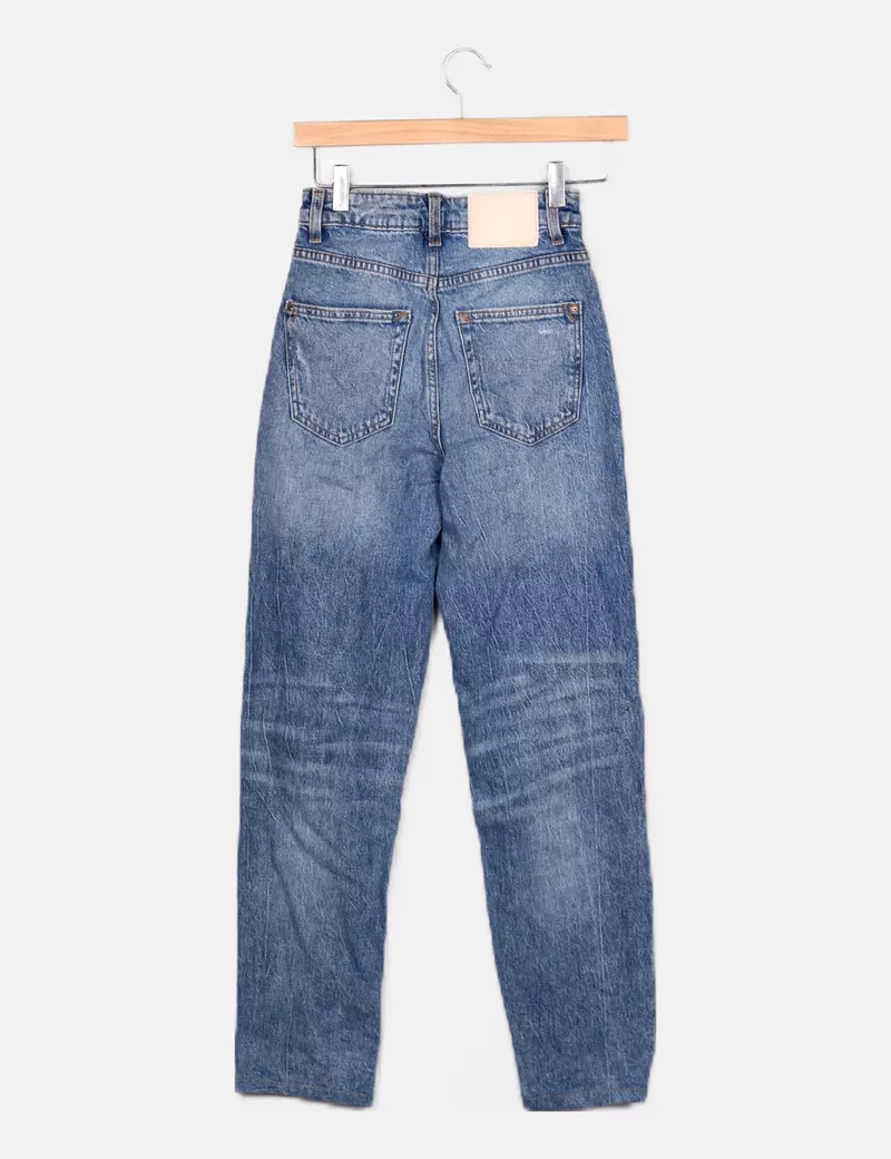 Zara Pantalón denim azul