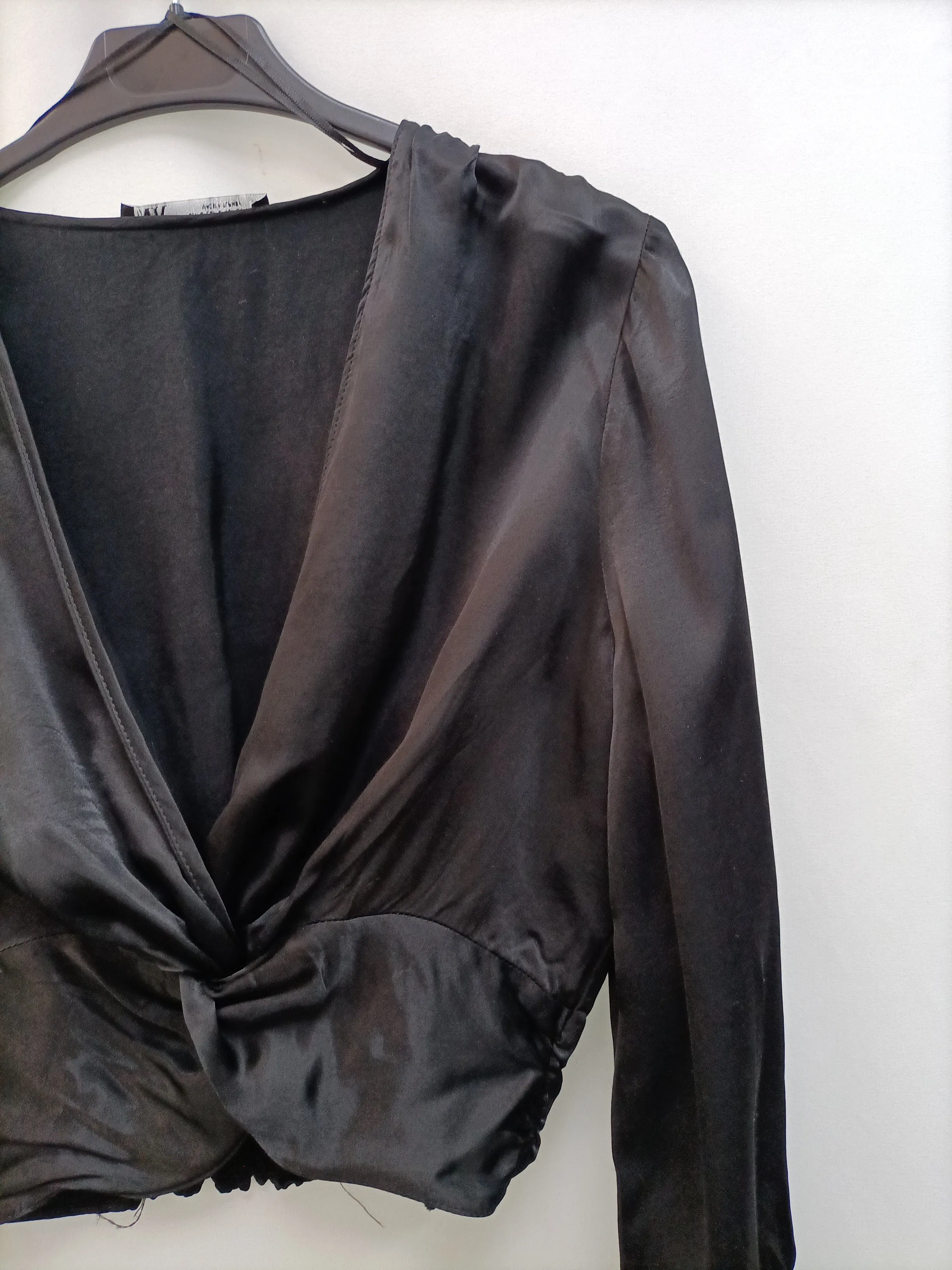 ZARA. Top Negro nudo T.s